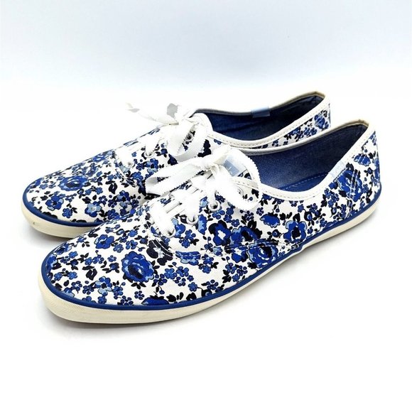 Keds Shoes - Women’s Keds Blue Chintz Floral Sneakers Flats Comfort Size 10 (40) Cottagecore